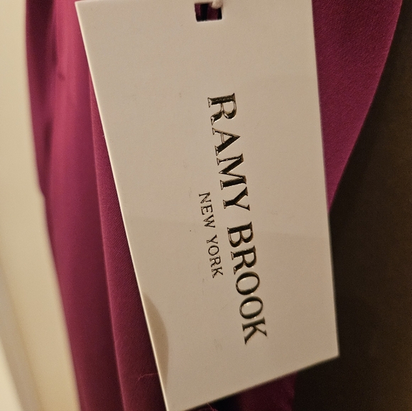 Elegant plum Evening Slip Gown / rhinestone straps. - Picture 2 of 4